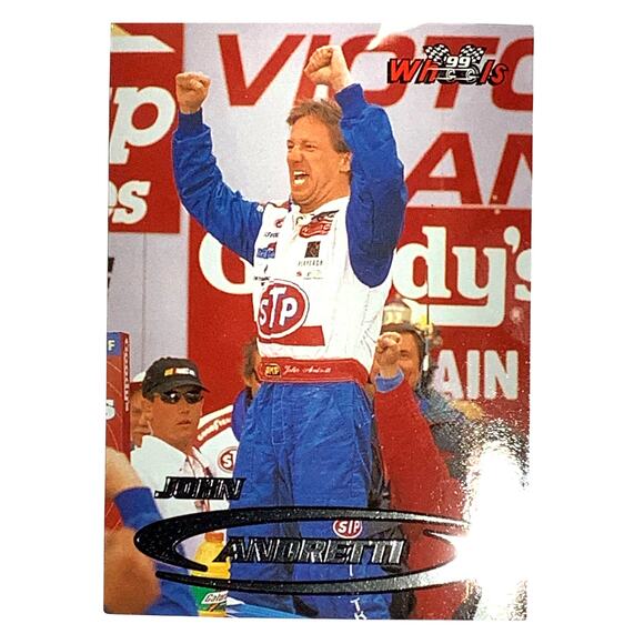 John Andretti, Sponsor: STP, Card 1, 1999 Wheels NASCAR Winston Cup, NM+ - Picture 2 of 4